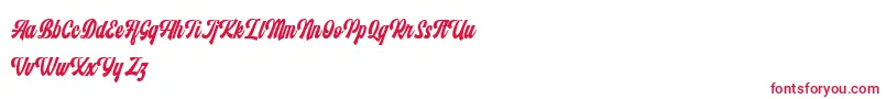 Monthelo-fontti – punaiset fontit valkoisella taustalla