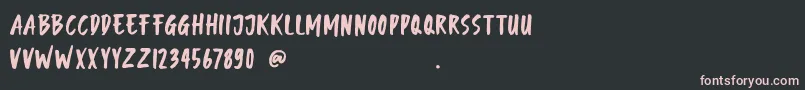 Monthey Brush Demo Font – Pink Fonts on Black Background