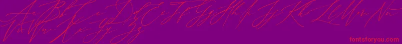 MonthGlade Font – Red Fonts on Purple Background