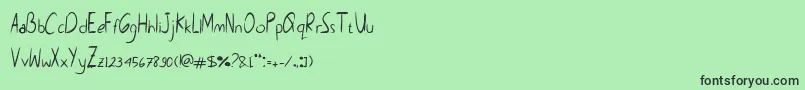 Montiss Font – Black Fonts on Green Background