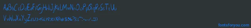 Montiss Font – Blue Fonts on Black Background
