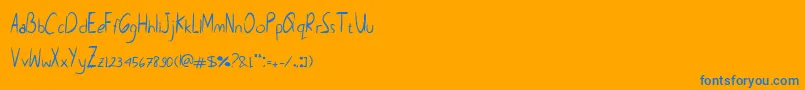 More about Montiss Font Montiss Font – Blue Fonts on Orange Background