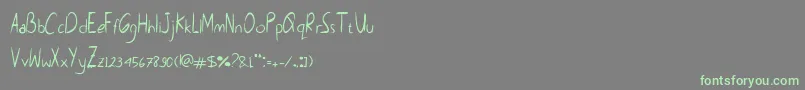 Montiss Font – Green Fonts on Gray Background