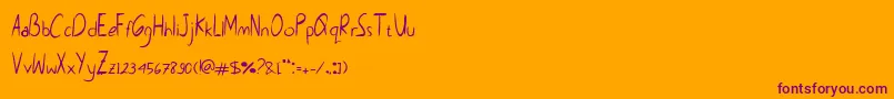 Montiss Font – Purple Fonts on Orange Background