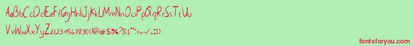 Montiss Font – Red Fonts on Green Background