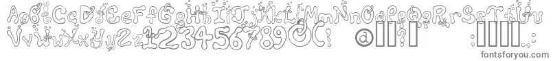 MONTR   -fontti – harmaat kirjasimet valkoisella taustalla