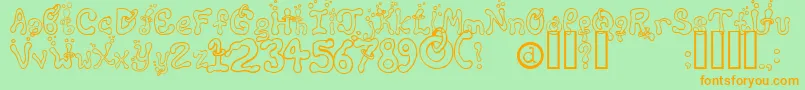 MONTR    Font – Orange Fonts on Green Background