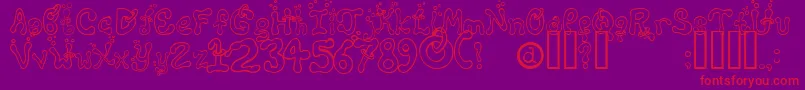 MONTR    Font – Red Fonts on Purple Background