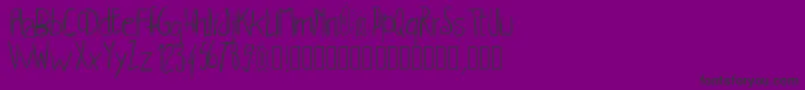 Pwhachures-fontti – mustat fontit violetilla taustalla