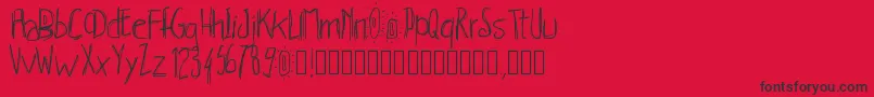 Pwhachures Font – Black Fonts on Red Background