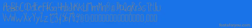 Pwhachures Font – Gray Fonts on Blue Background