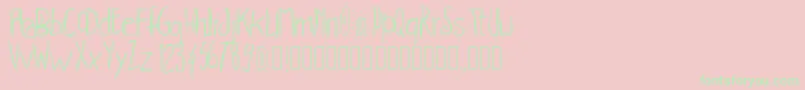 Pwhachures Font – Green Fonts on Pink Background