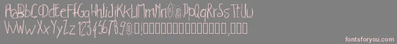 Pwhachures Font – Pink Fonts on Gray Background