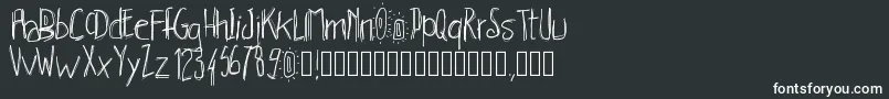 Pwhachures-fontti – valkoiset fontit mustalla taustalla