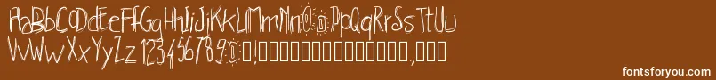 Pwhachures Font – White Fonts on Brown Background