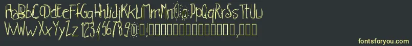 Pwhachures Font – Yellow Fonts on Black Background