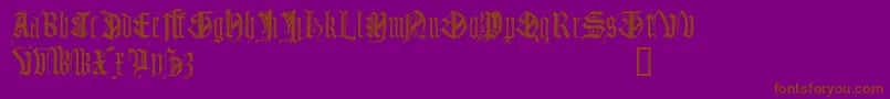 MONUGD   Font – Brown Fonts on Purple Background