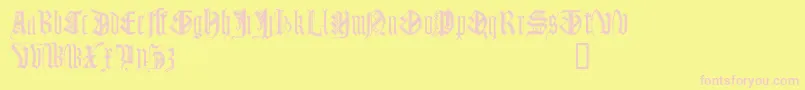 MONUGD   Font – Pink Fonts on Yellow Background