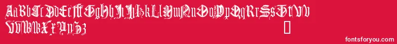 フォントMONUGD   – 赤い背景に白い文字