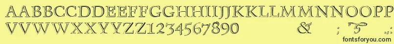 Monument Font – Black Fonts on Yellow Background