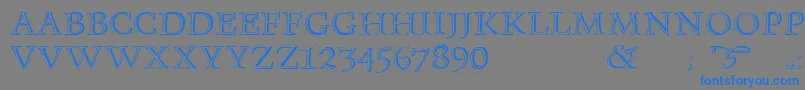 Monument Font – Blue Fonts on Gray Background