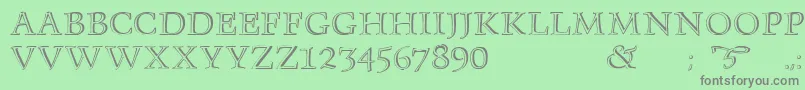 Monument Font – Gray Fonts on Green Background