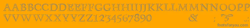 Monument Font – Gray Fonts on Orange Background