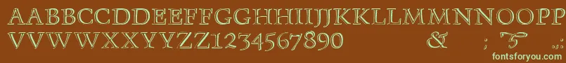 Monument Font – Green Fonts on Brown Background