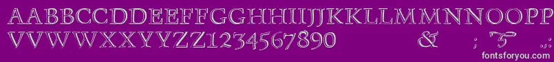 Monument Font – Green Fonts on Purple Background