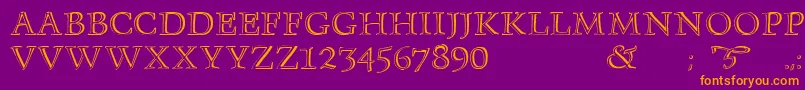 Monument Font – Orange Fonts on Purple Background