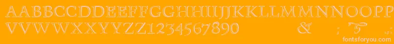 Monument Font – Pink Fonts on Orange Background