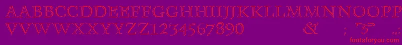 Monument Font – Red Fonts on Purple Background
