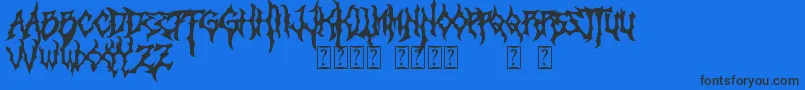 Monumental Font – Black Fonts on Blue Background