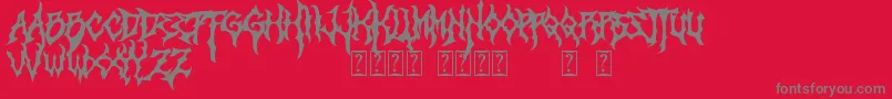 Monumental-Schriftart – Graue Schriften auf rotem Hintergrund