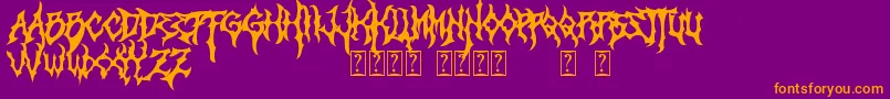 Monumental Font – Orange Fonts on Purple Background