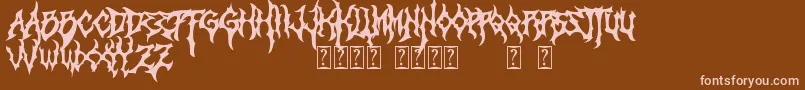 Monumental Font – Pink Fonts on Brown Background