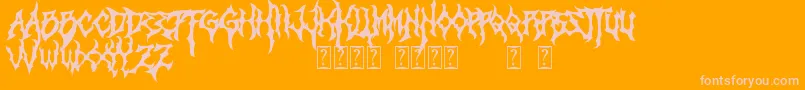 Monumental Font – Pink Fonts on Orange Background