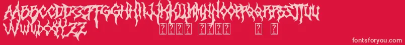 Monumental Font – Pink Fonts on Red Background
