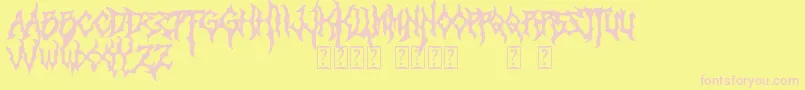 フォントMonumental – ピンクのフォント、黄色の背景