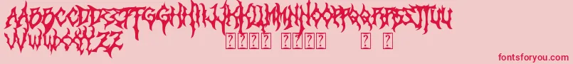 フォントMonumental – ピンクの背景に赤い文字