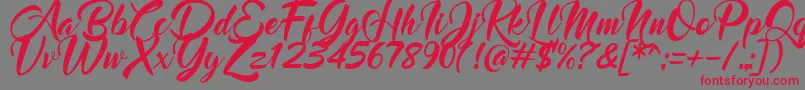 fuente Mood Booster Italic – Fuentes Rojas Sobre Fondo Gris