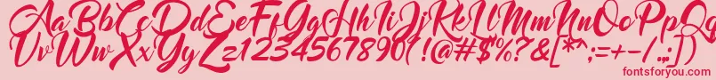 fuente Mood Booster Italic – Fuentes Rojas Sobre Fondo Rosa