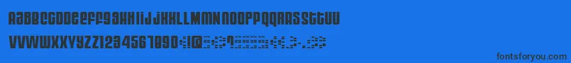 Шрифт MOOG     – чёрные шрифты на синем фоне