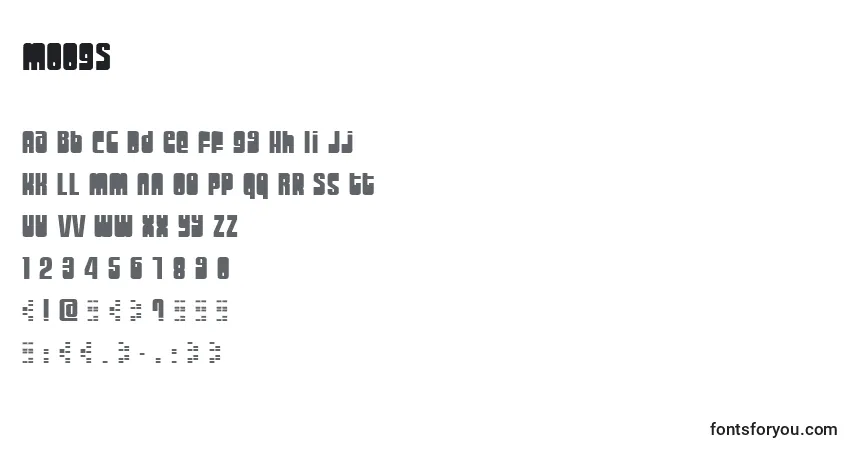 Schriftart MOOGS    (134846) – Alphabet, Zahlen, spezielle Symbole