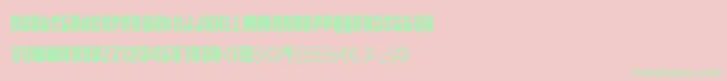 MOOGS    Font – Green Fonts on Pink Background