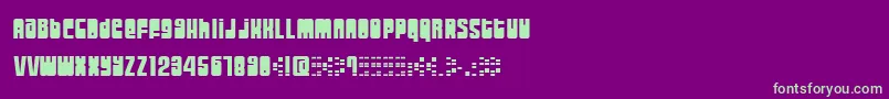 MOOGS    Font – Green Fonts on Purple Background