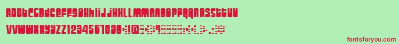 MOOGS    Font – Red Fonts on Green Background