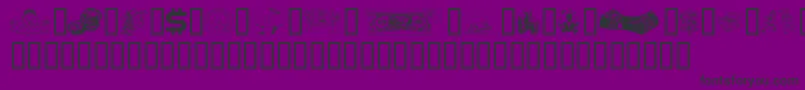 Police Moolah – polices noires sur fond violet