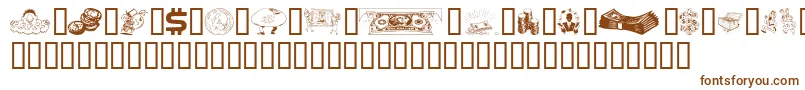 Fonte Moolah – fontes marrons em um fundo branco