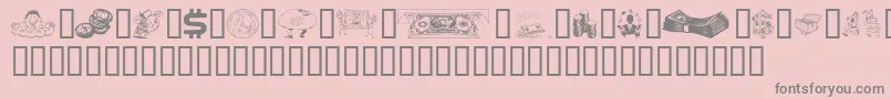fuente Moolah – Fuentes Grises Sobre Fondo Rosa